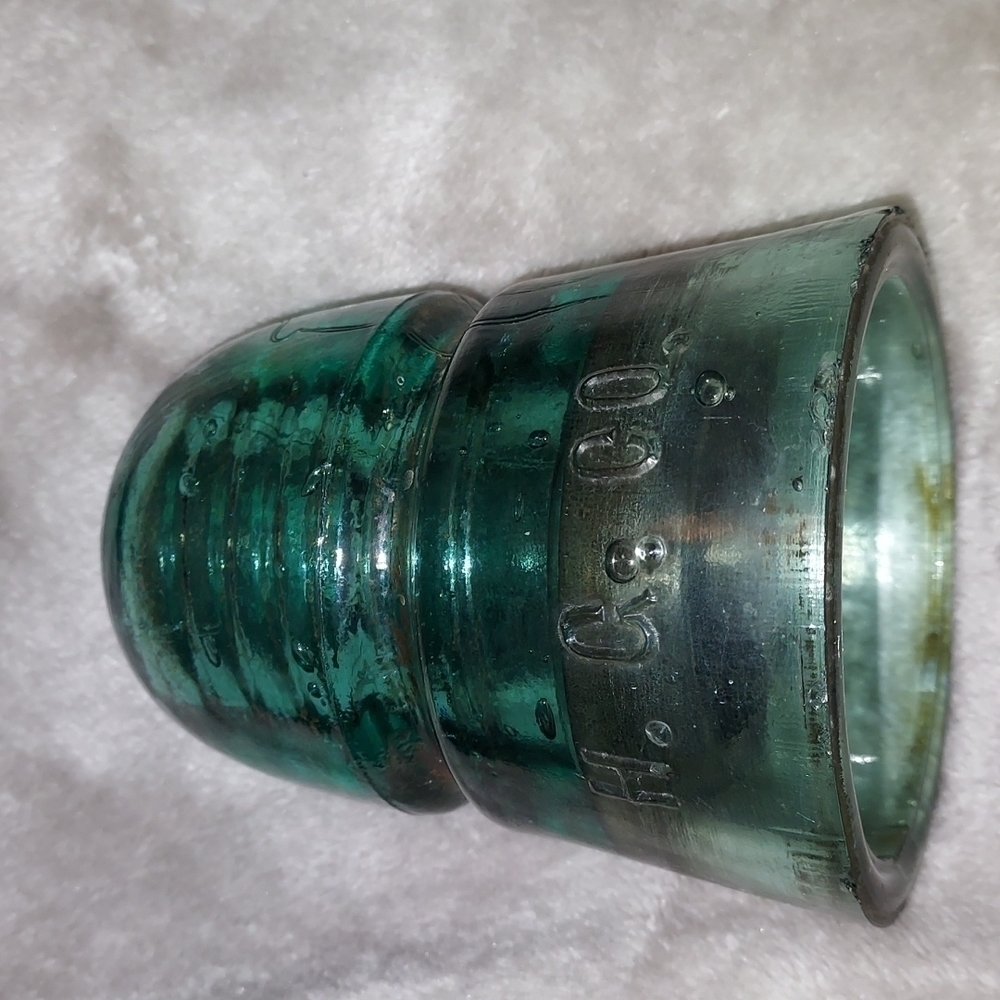 1887-94 Hemingray H.G. CO. #21 CD145 Aqua Blue Glass Insulator